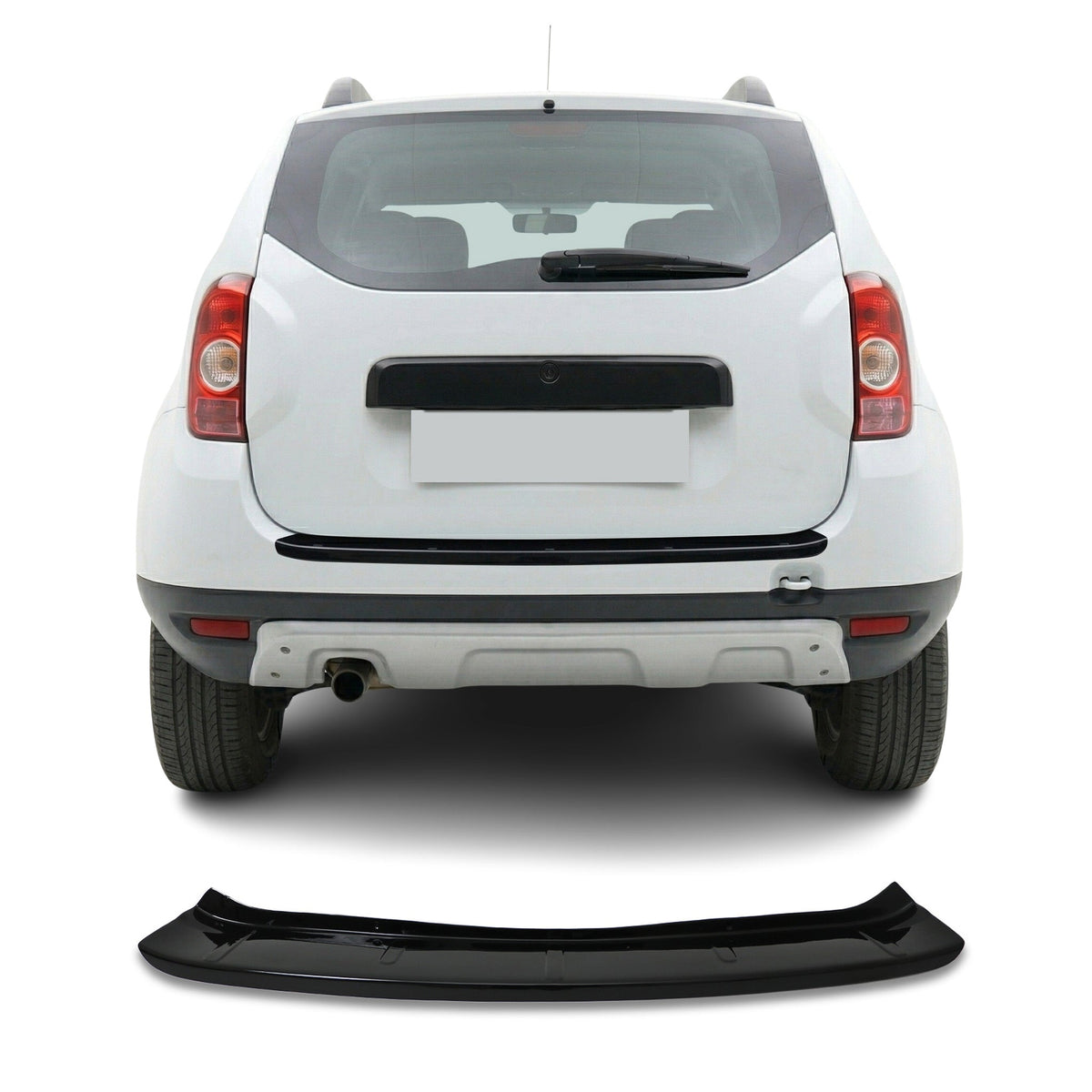 Dacia Duster 2010-2018 Uyumlu Arka Tampon Eşiği - Piano Siyah