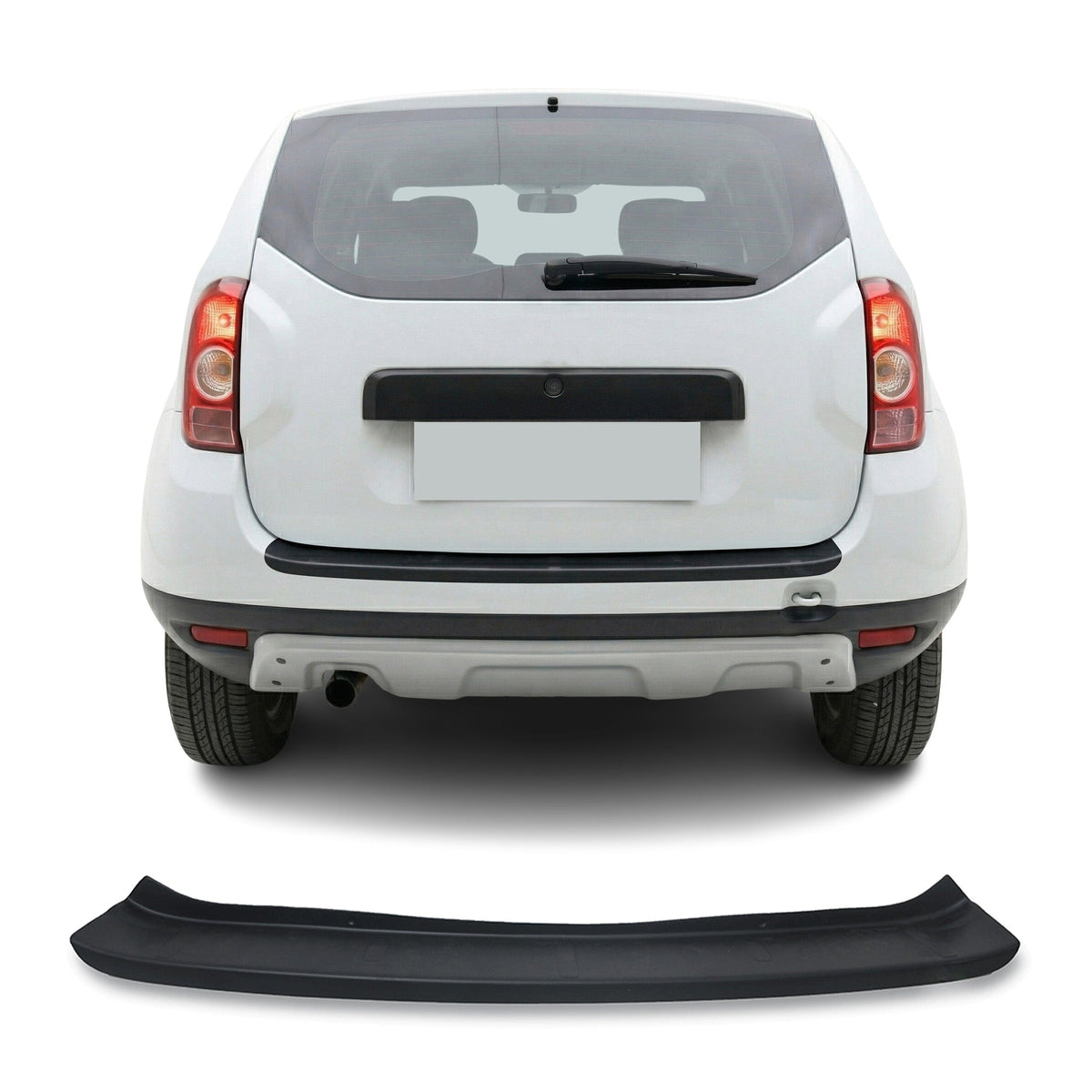 Dacia Duster 2010-2018 Uyumlu Arka Tampon Eşiği - Mat Siyah