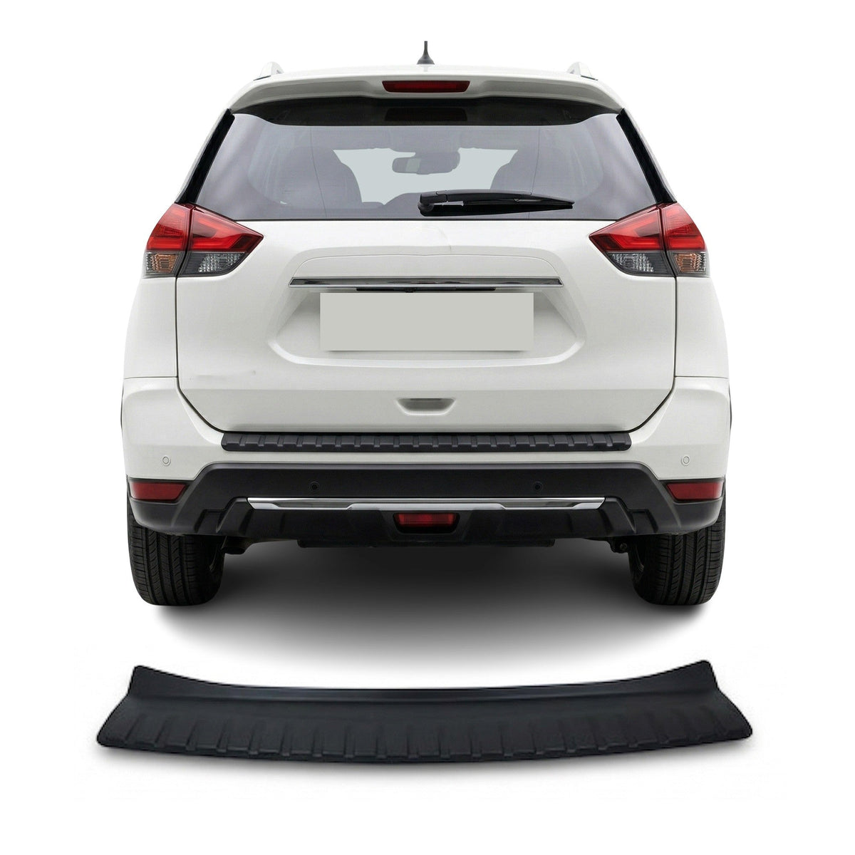 Nissan X-Trail 2014-2017 Uyumlu Arka Tampon Eşiği - Mat Siyah