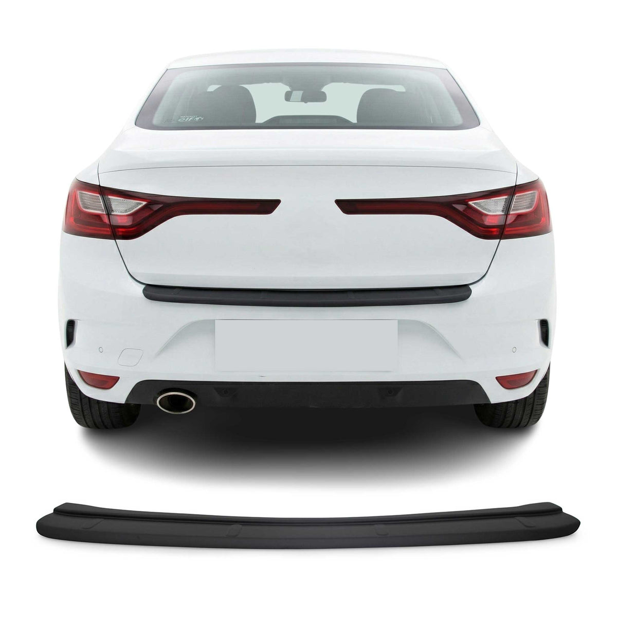 Renault Megane 4 2016-2025 Uyumlu Arka Tampon Eşiği - Mat Siyah