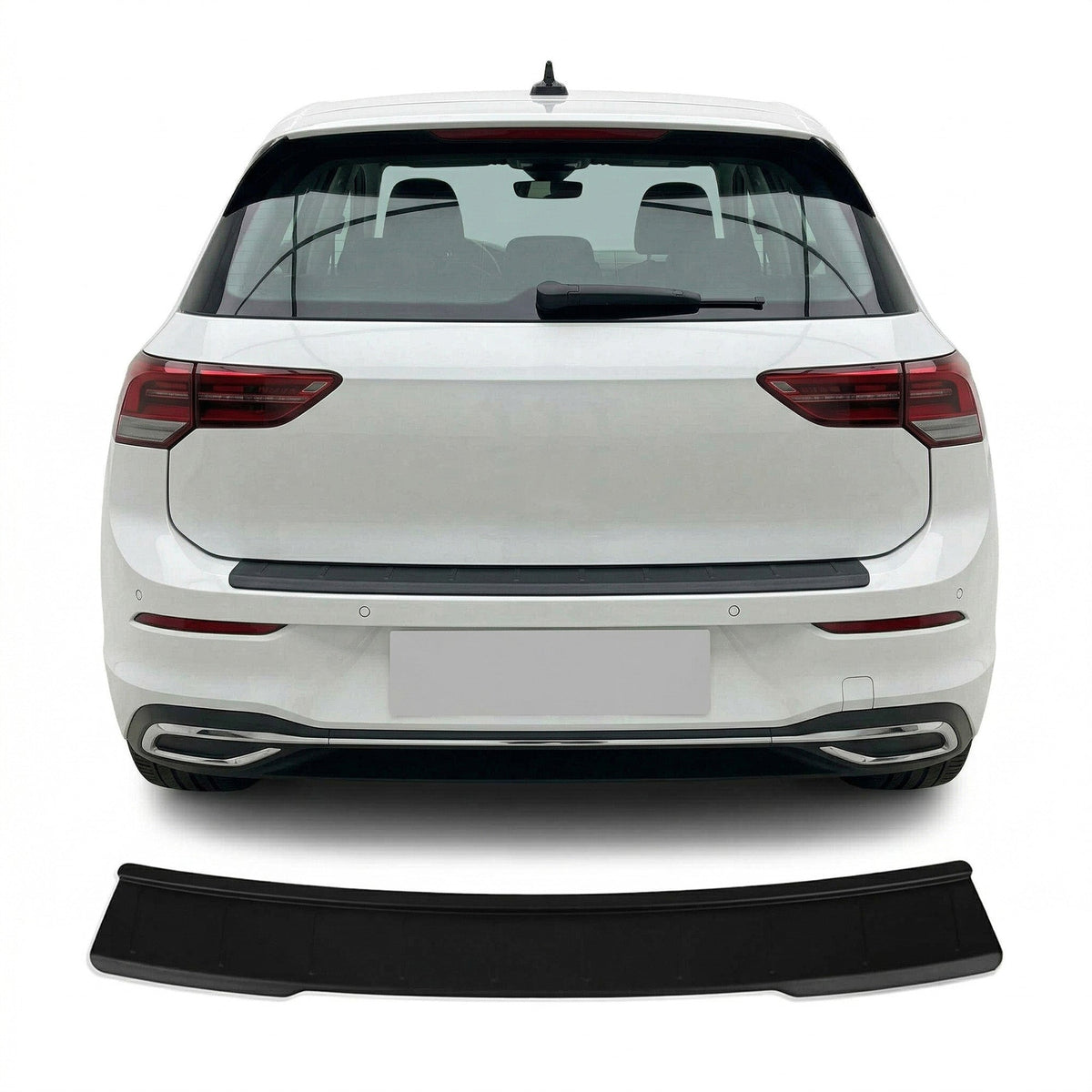 VW Golf 2020-2025 Uyumlu Arka Tampon Eşiği - Mat Siyah