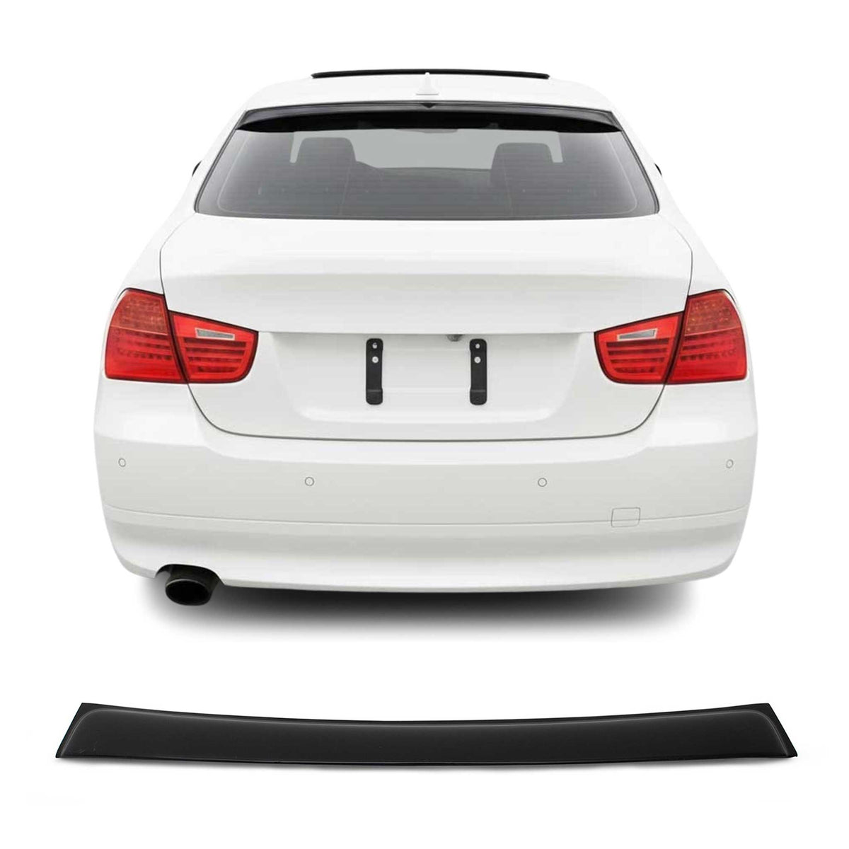 BMW 3 Serisi E90 2005-2012 Uyumlu Spoiler Arka Cam Üstü - Siyah