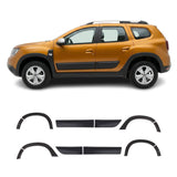 Dacia Duster 2018-2024 Uyumlu Dodik Seti - Çamurluk ve Kapı, Sensör Delikli (12 Parça)