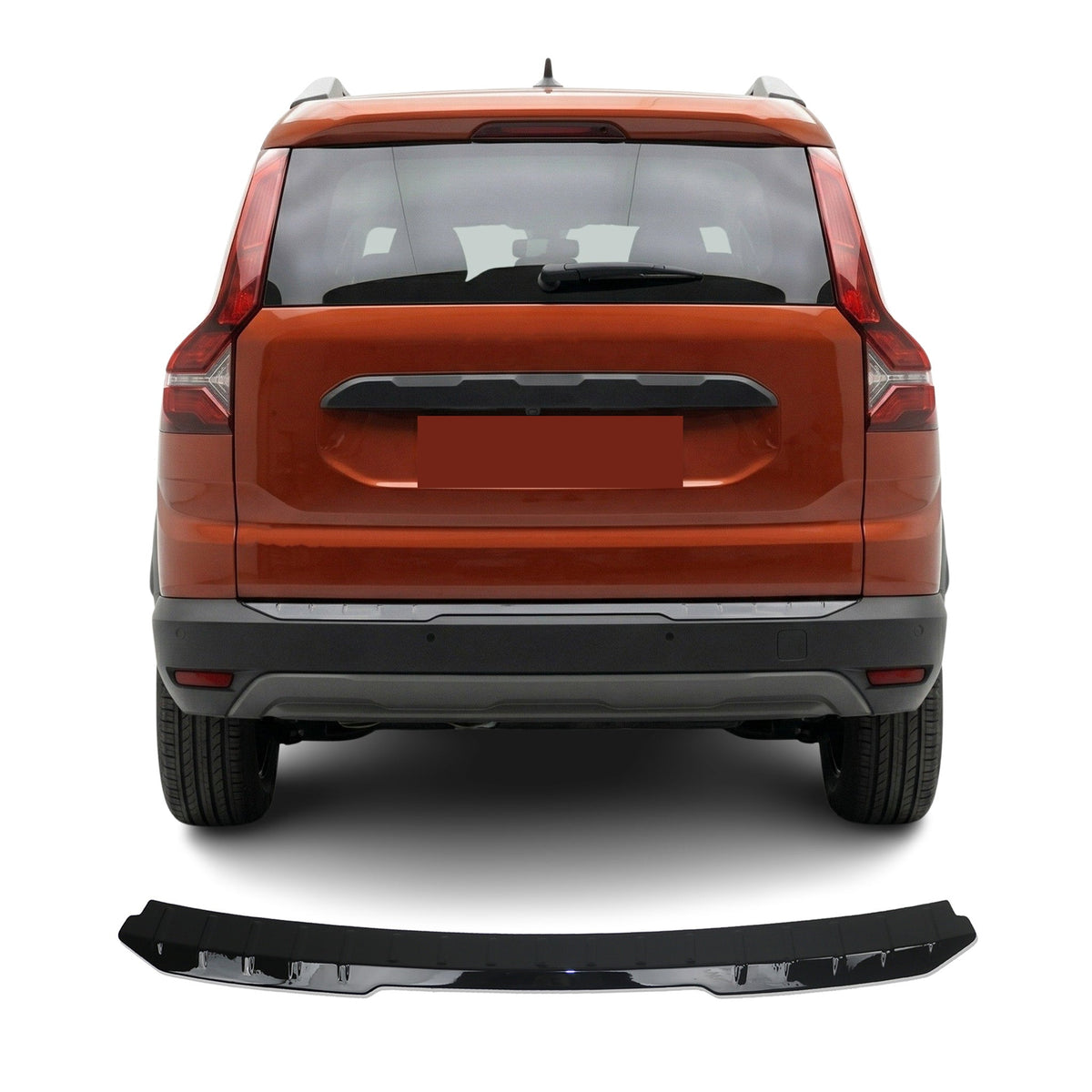 Dacia Jogger 2022-2025 Uyumlu Arka Tampon Eşiği - Piano Siyah