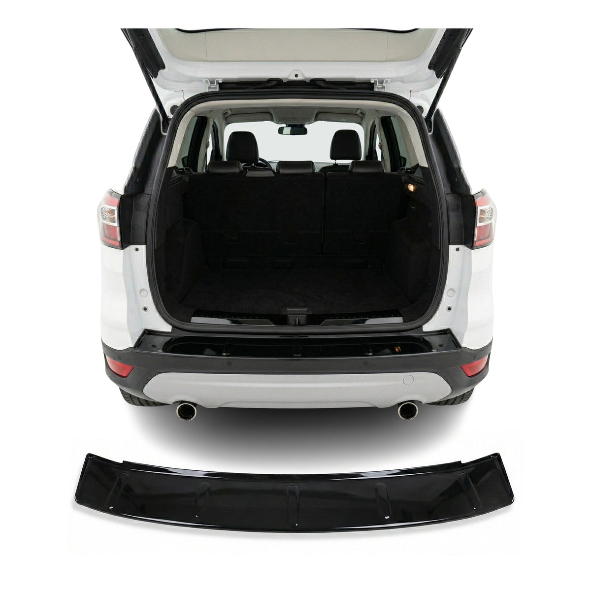Ford Kuga 2012-2019 Uyumlu Arka Tampon Eşiği - Piano Siyah