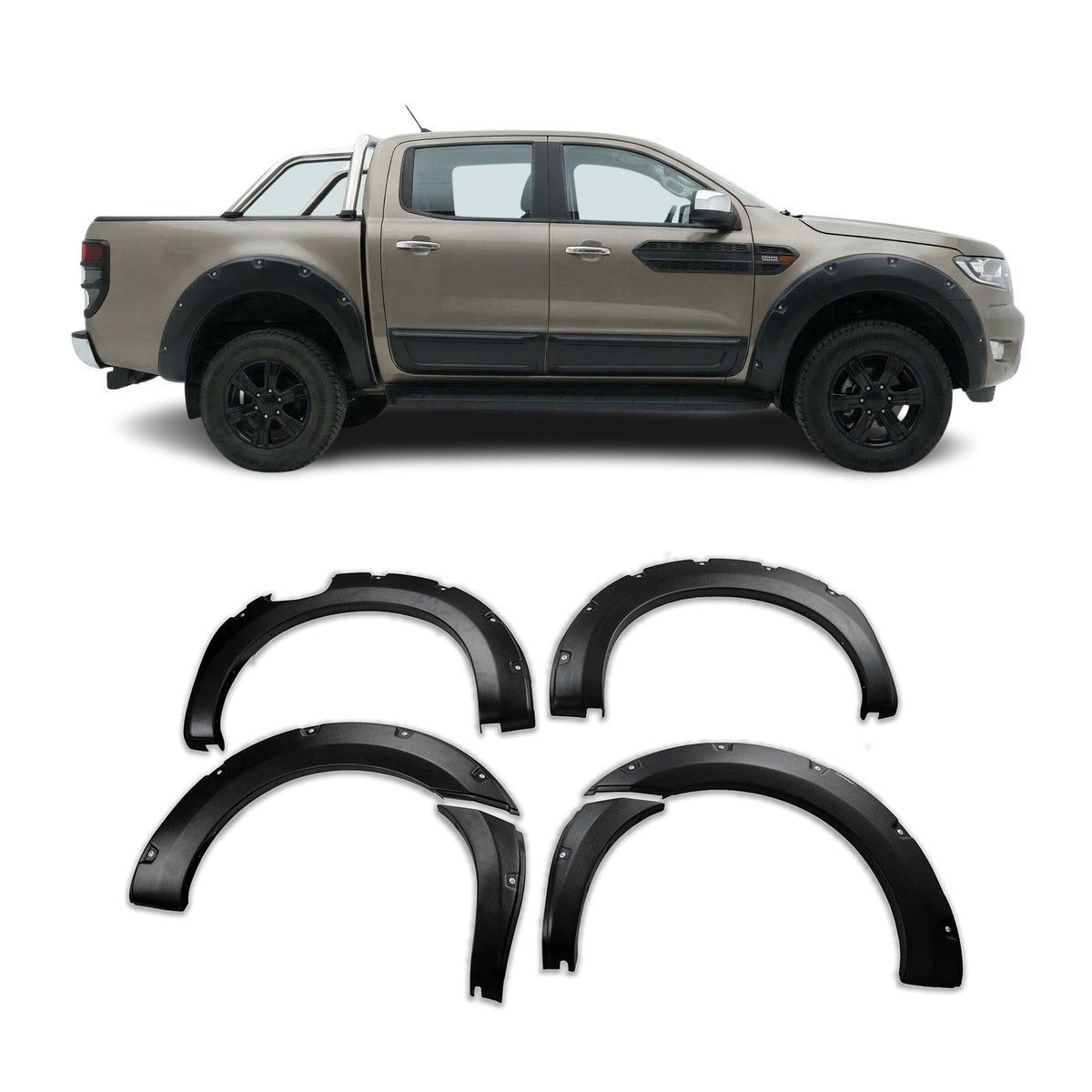 Ford Ranger 2015-2022 Uyumlu Dodik Seti - Çamurluk, Vidalı, XLT (6 Parça)