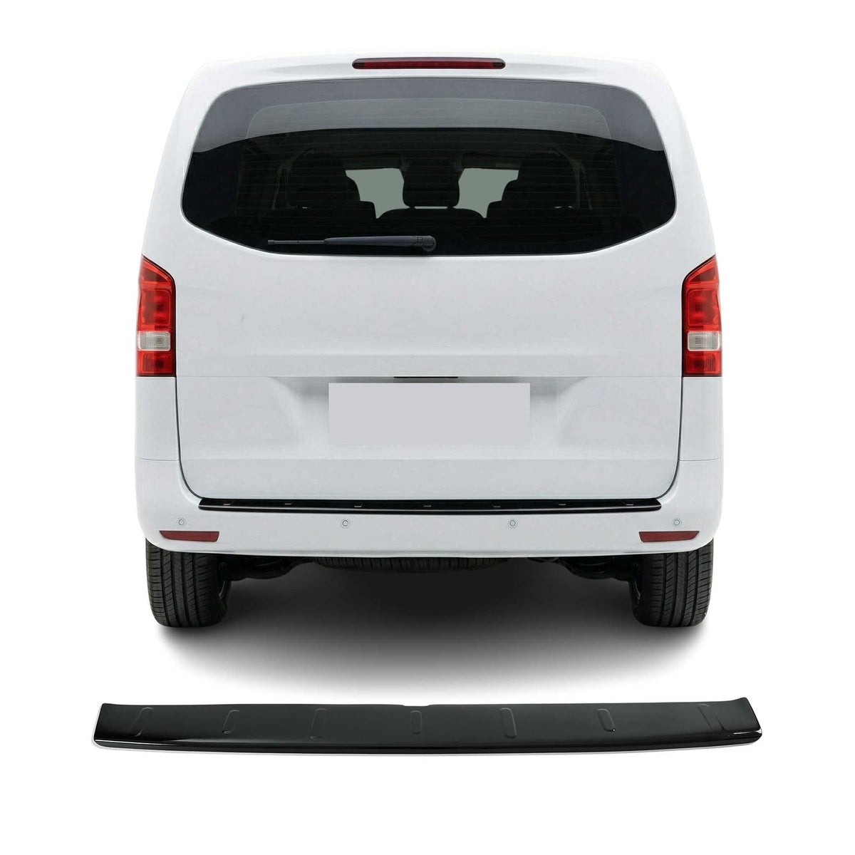 Mercedes Vito W447 2014-2019 Uyumlu Arka Tampon Eşiği - Piano Siyah