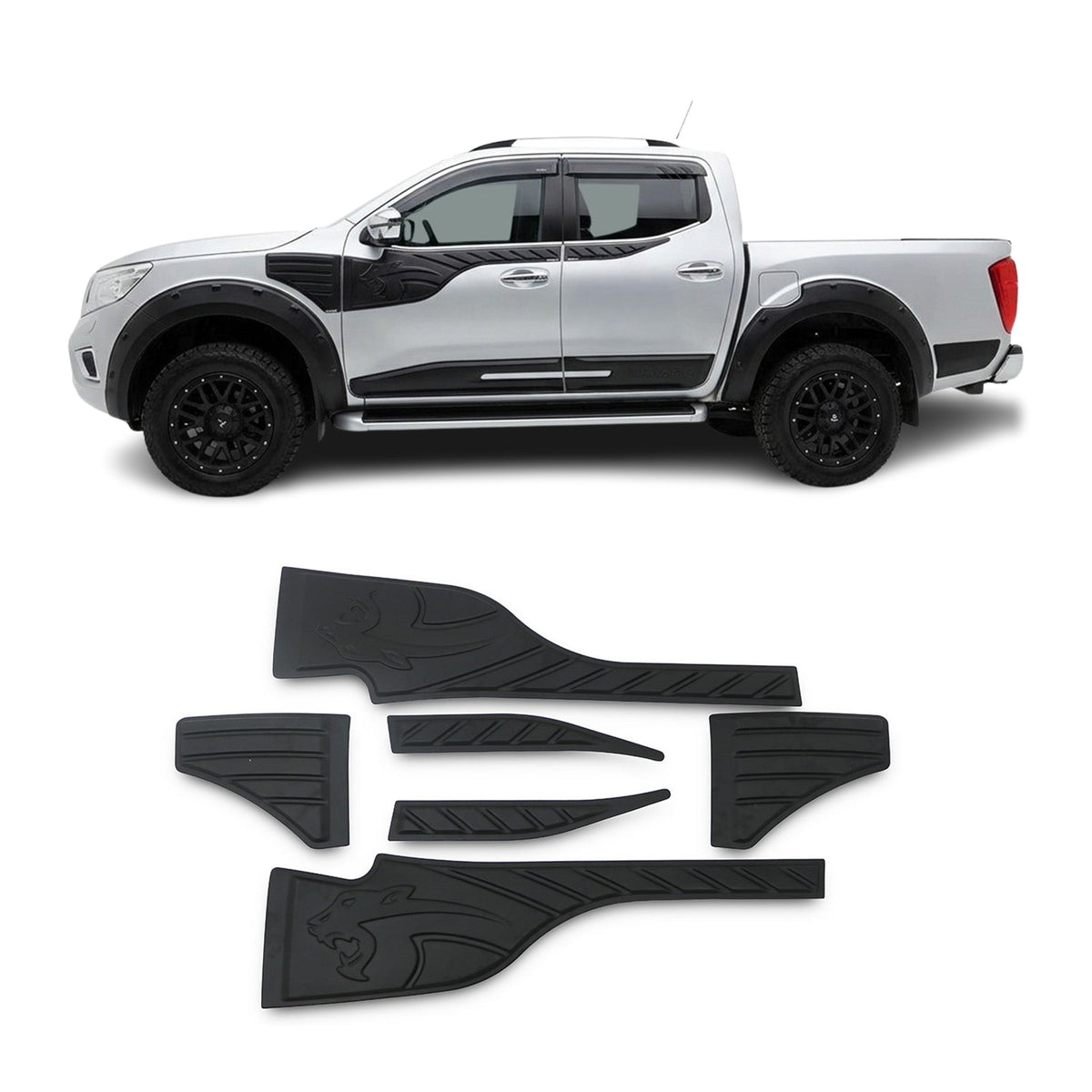Nissan Navara 2015-2020 Uyumlu Dodik Kapı Seti - Yarasa (6 Parça)