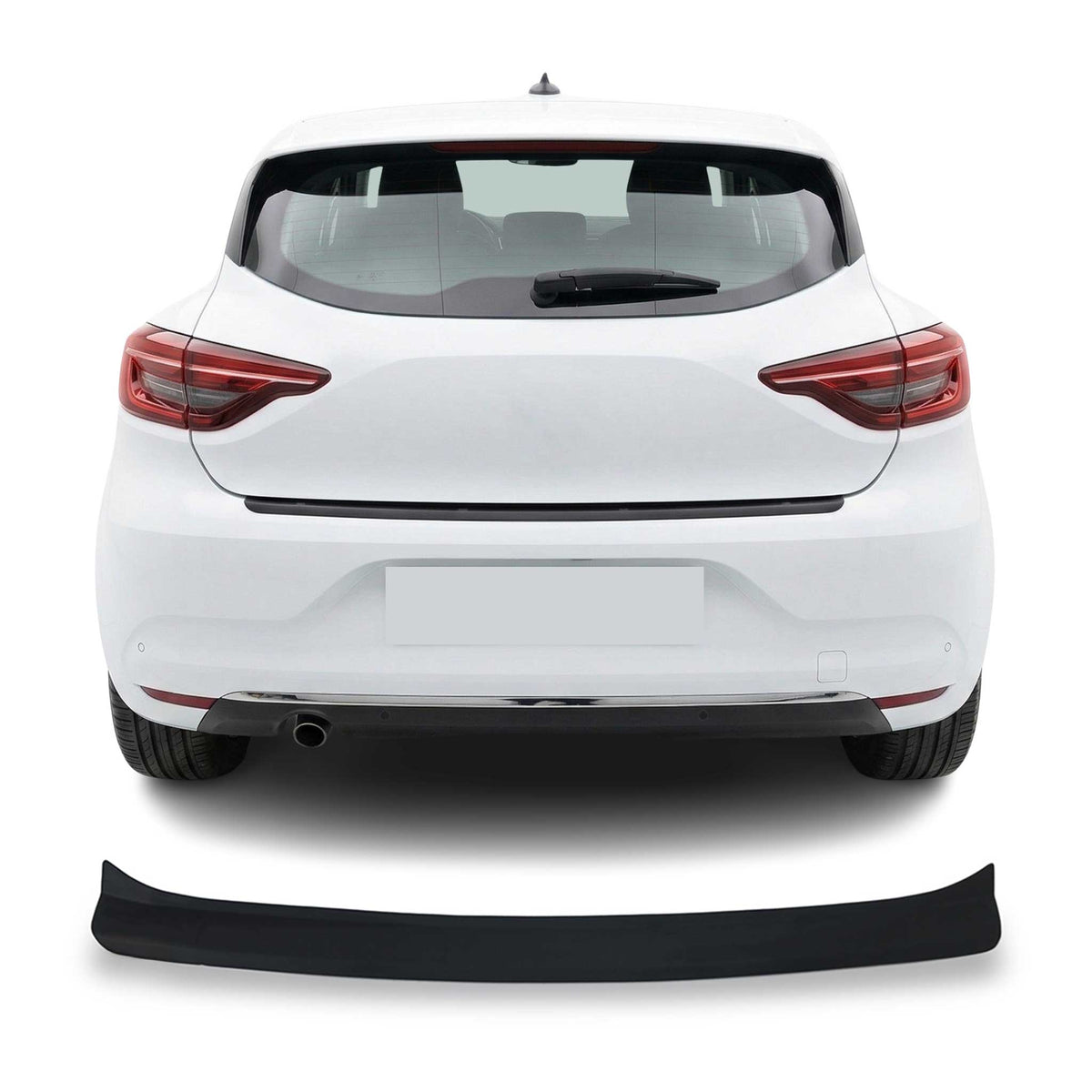Renault Clio 5 2019-2025 Uyumlu Arka Tampon Eşiği - Mat Siyah