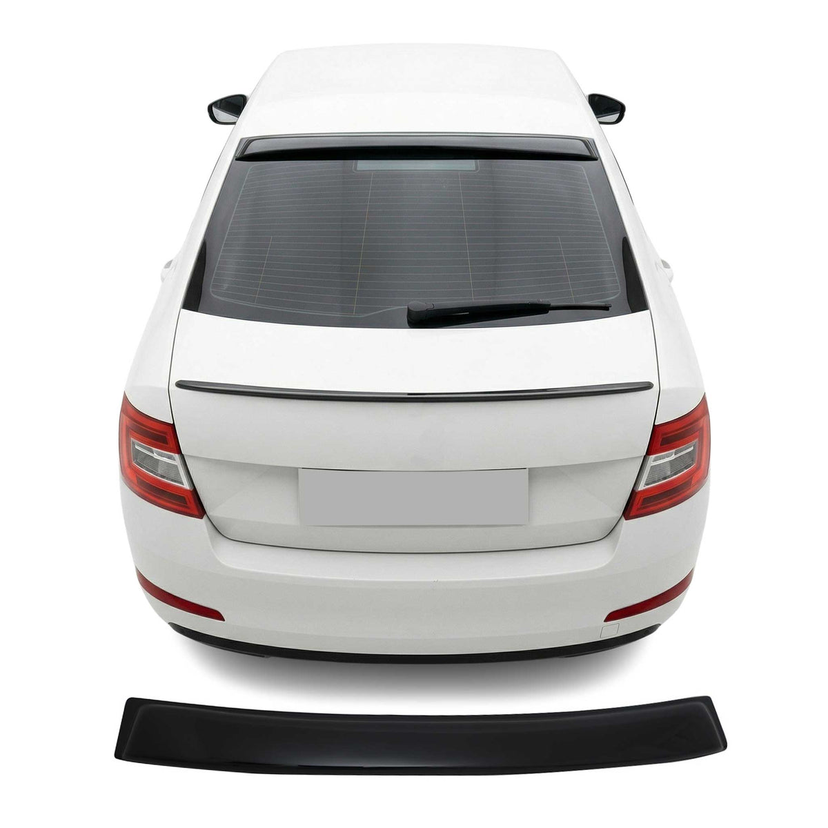 Skoda Octavia (A7) 2013-2019 Uyumlu Spoiler Arka Cam Üstü - Siyah