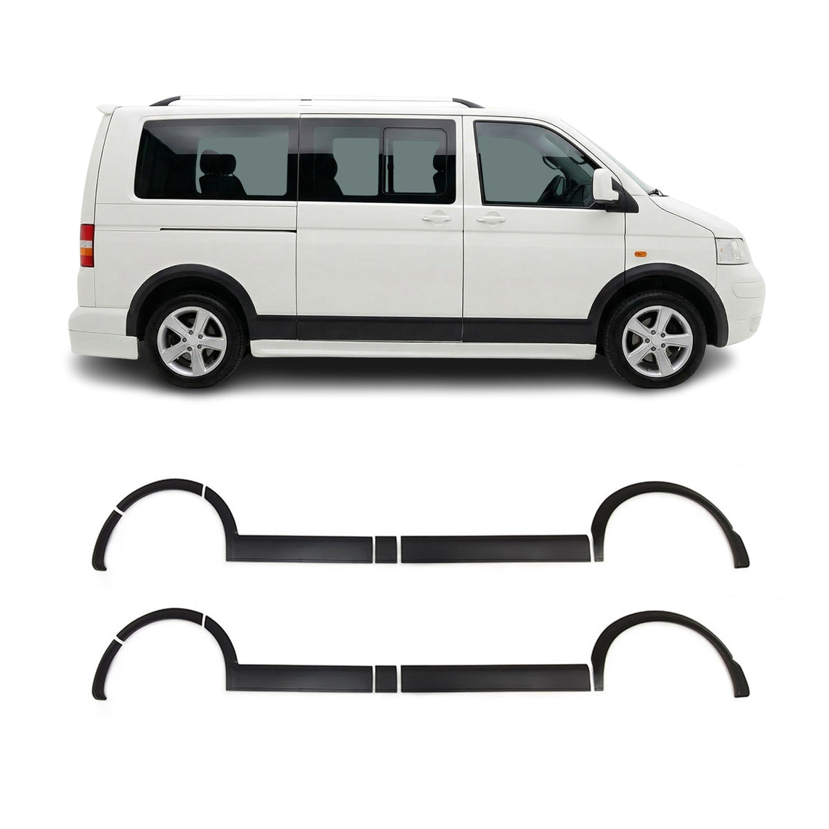 VW Transporter T5 2003-2015 Uyumlu Dodik Seti - Çift Sürgü, Uzun Şase (11 Parça)