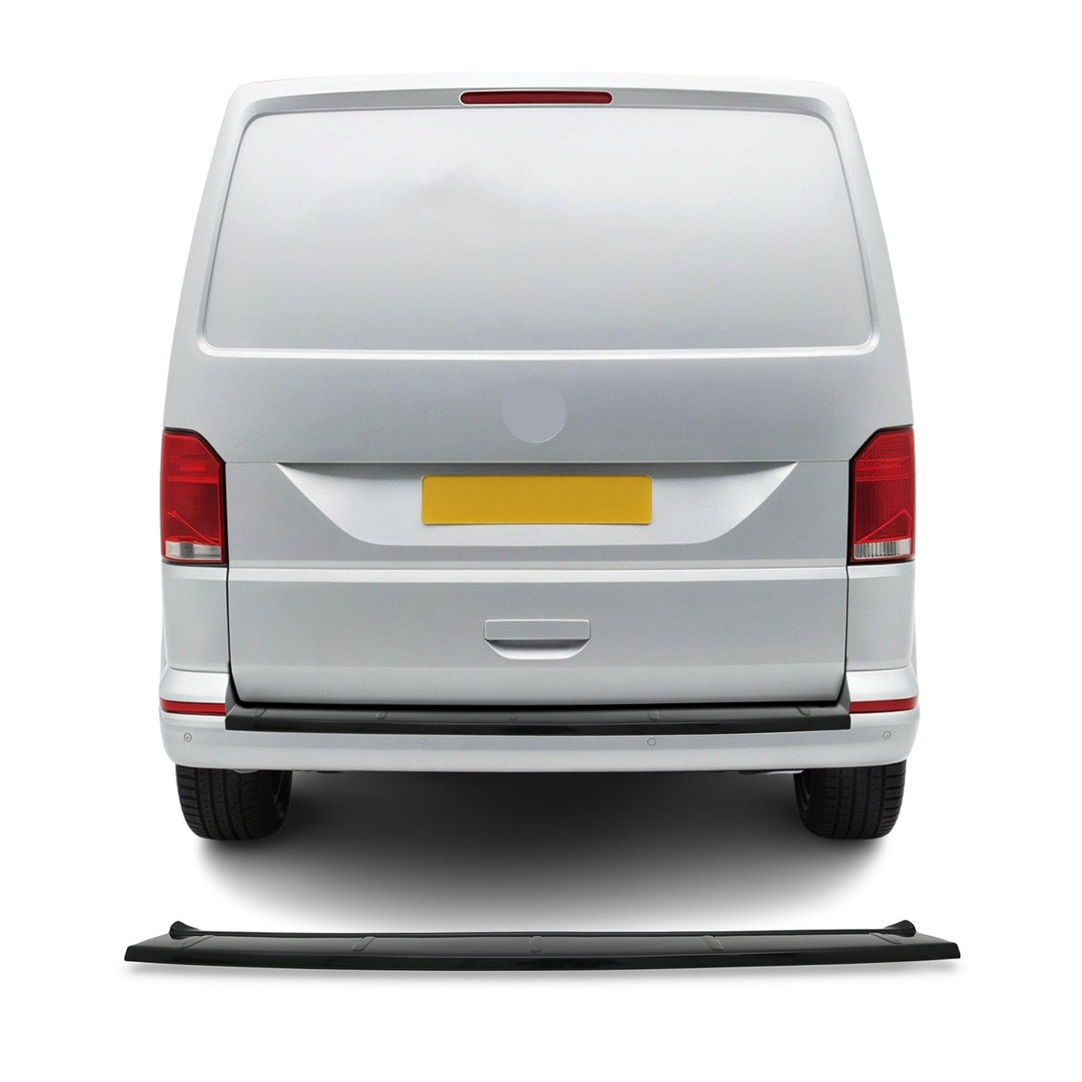 VW Transporter T6 2015-2023 Uyumlu Arka Tampon Eşiği - Piano Siyah
